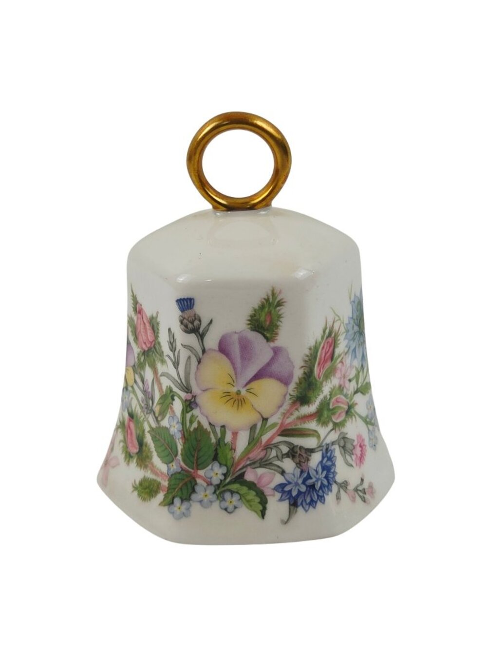 Aynsley Bell Wild Tudor Floral Pattern Hexagonal Bone China England Vintage
